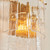 Karine Brushed Aged Brass with Clear Shade Wall Light