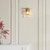 Endon Lighting Karine Brushed Aged Brass with Clear Shade Wall Light 