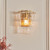 Endon Lighting Karine Brushed Aged Brass with Clear Shade Wall Light 