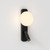 Zeppo 2 Light Matt Black with Adjustable Reading LED Wall Light 