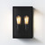 Messina 2 Light Black IP44 Outdoor Wall Light