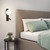 Zeppo 2 Light Matt Nickel with Adjustable Reading LED Wall Light 