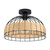 Eglo Lighting Anwick Black Steel with Rattan Shade Ceiling Light