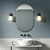 Anton Matt Black with White Glass IP44 Bathroom Wall Light