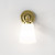 Anton Polished Brass with White Glass IP44 Bathroom Wall Light