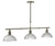 Dara 3 Light Antique Brass & Glass Bar Pendant Light