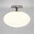 Zeppo Polished Chrome with White Glass IP44 Bathroom Ceiling Light