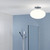 Zeppo Polished Chrome with White Glass IP44 Bathroom Ceiling Light