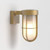 Cabin Antique Brass with Frosted Glass Diffuser IP44 Wall Light