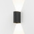Dunbar Black 16cm Up and Down LED IP65 Wall Light
