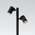 Bayville 2 Light Black Adjustable LED IP66 90cm Spike Spotlight 