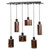 Rockley 6 Light Bronze Shades Cluster Pendant Light