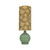 Oaks Lighting Bambou Olive Green Glass and Drum Shade Table Lamp 