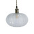 Oaks Lighting Riverwood Clear Ribbed Glass 25cm Easy Fit Pendant Shade Only 