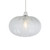 Oaks Lighting Riverwood Clear Ribbed Glass 25cm Easy Fit Pendant Shade Only 