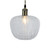 Oaks Lighting Riverwood Clear Ribbed Glass 22cm Easy Fit Pendant Shade Only 