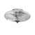 Ashwell 3 Light Chrome with Clear Ribbed Shade Flush Ceiling Light