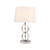 Oaks Lighting Chrome with White Shade Table Lamp 
