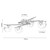 Oaks Lighting Farfield 4 Light Antique Chrome with Clear Ribbed Spheres Semi Flush Ceiling Light 