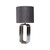 Oaks Lighting Tully Chrome with Dark Grey Shade 47cm Table Lamp 
