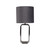 Oaks Lighting Tully Chrome with Dark Grey Shade 47cm Table Lamp 