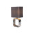 Oaks Lighting Tully Chrome with Dark Grey Shade 36cm Table Lamp 