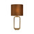 Oaks Lighting Tully Soft Gold with Dark Brown Shade 36cm Table Lamp 