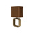 Oaks Lighting Tully Soft Gold with Dark Brown Shade 36cm Table Lamp 