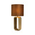 Oaks Lighting Tully Soft Gold with Dark Brown Shade 36cm Table Lamp 