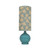 Bambou Cyan Glass and Drum Shade Table Lamp