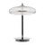 Oaks Lighting Ashwell Chrome with Clear Ribbed Glass Shade Table Lamp 
