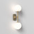 Tacoma 2 Light Antique Brass Bracket Only IP44 Bathroom Wall Light