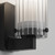 Ottavino Matt Black with Clear and White Glass Shade IP44 Bathroom Wall Light