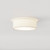 Cambria 2 Light White Shaded 38cm Flush Ceiling Light