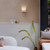 Veo Bronze with White Glass Wall Light