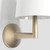 Ella 2 Light Light-Bronze with Porcelain Shade Wall Light