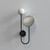 Orb 3 Light Matt Black with White Diffuser IP44 Bathroom Mirror Light