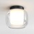 Aquina Matt Black with Clear Shade IP44 Bathroom Ceiling Light
