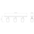 Koto 3 Light Matt White Adjustable Bar Ceiling Spotlight