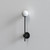 Orb Matt Black with White Diffuser IP44 Bathroom Wall Light
