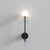 Orb Matt Black with White Diffuser IP44 Bathroom Wall Light