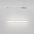 io Polished Chrome 3000K 1m LED Bar Pendant Light