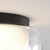 Aquina 2 Light Matt Black with Clear Shade IP44 Bathroom Ceiling Light