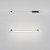 io Matt Black 3000K 1m LED Bar Pendant Light