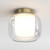 Aquina Matt Bruhed Brass with Clear Shade IP44 Bathroom Ceiling Light