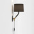 Arbor Plug-In Matt Black and Gold with Black Shade Wall Light