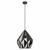 Eglo Lighting Carlton 1 Black with Silver Coloured Steel Pendant Light