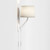 Arbor Plug-In Matt White with White Shade Wall Light