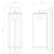 Pimlico Black 50cm IP23 Outdoor Wall Light