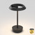 Halo Matt Black LED Portable Table Lamp
